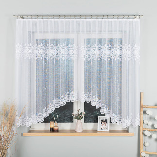 Żaneta firanka żakardowa odpasowana biała 350x155cm EAN: 5907693246225