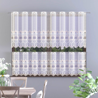 Zazdrostka żakardowa pasowa, wysokość 70cm, kolor złoty 401