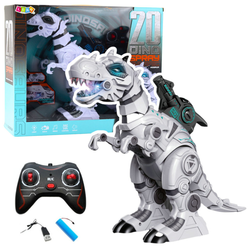 Dinozaur Robot Zdalnie Sterowany RC z Efektem Dymu, Świateł i Dźwięków - EAN: 5905991073116