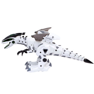 Robot dinozaur ze skrzydłami na baterie porusza się światła dźwięki
