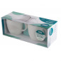 Alessia Złota Linia - Zestaw 2 kubków porcelanowych 280 ml w gift boxie, kremowy n/n bz, EAN: 5904252334348