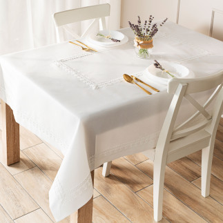 Modena obrus z gipiurą 140x240 cm biały EAN: 5906450022669