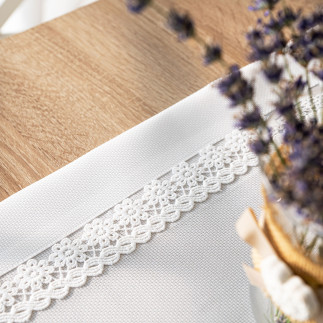 Modena bieżnik z gipiurą, szerokość 38cm x wysokość 160cm, kolor 001 biały