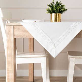 Modena serweta z gipiurą, szerokość 85cm x wysokość 85cm, kolor 001 biały