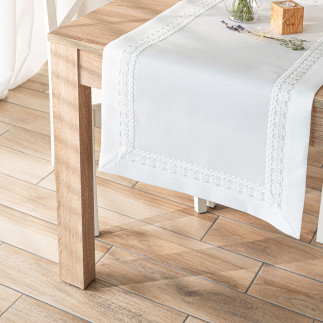 Modena bieżnik z gipiurą, szerokość 38cm x wysokość 140cm, kolor 001 biały