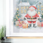 Mikołajowe Bajkowe Święta Panel Firanowy 150x170cm Etamina Biały 001 EAN: 5906450023093
