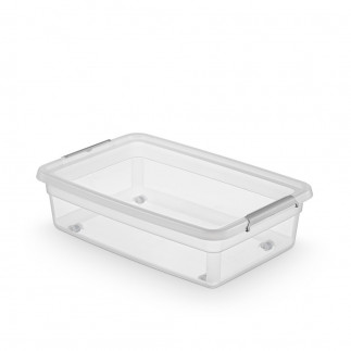BASESTORE POJEMNIK Z POK.I KLIPSAMI NA KÓŁKACH 58X39X16CM 29L (2712)