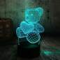 Lampka nocna miś 3D LED Zd98j EAN: 5907621851392 - idealne oświetlenie do pokoju dziecięcego i nie tylko!