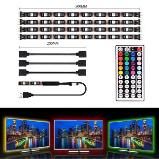 Zd4d podświetlenie tv led rgb 4x50cm