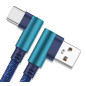 Kabel USB - USB C Kątowy Blue, EAN: 5907621820640