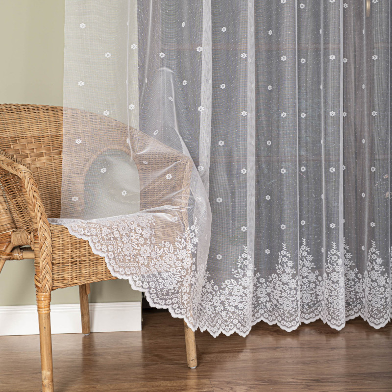 Firanka żakardowa biały 250cm wzór po całości, EAN: 5907693294189