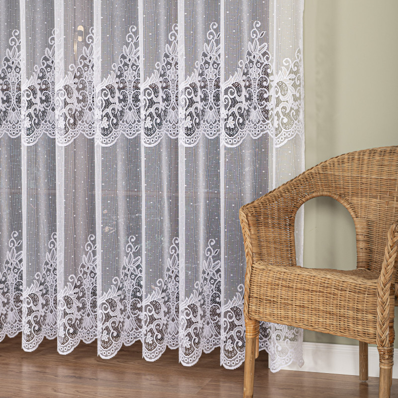 Firanka żakardowa pasowa 250cm biały EAN: 5906450023857