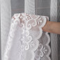 Firanka żakardowa z wzorem dolnym 155cm, kolor biały 001 - EAN: 5906450020894