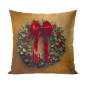 Elegancka girlanda poszewka dekoracyjna velvet 40x40cm złoto-brązowa EAN: 5906450023345