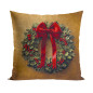Elegancka girlanda poszewka dekoracyjna velvet 40x40cm złoto-brązowa EAN: 5906450023345