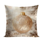 Złota Bombka Poszewka Dekoracyjna Velvet 40x40cm Beżowo-Złoty EAN: 5906450023574