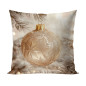 Złota Bombka Poszewka Dekoracyjna Velvet 40x40cm Beżowo-Złoty EAN: 5906450023574