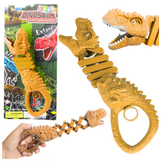 Gryzący dinozaur chwytak pistolet brązowy