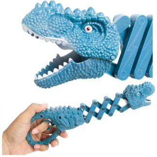 Gryzący dinozaur chwytak pistolet niebieski