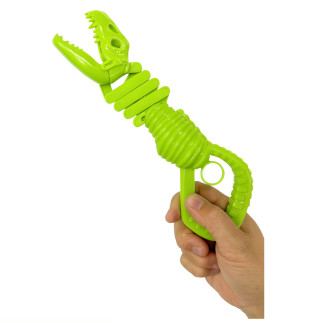Gryzący szkielet dinozaur chwytak pistolet zielony