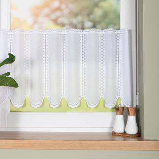 Zazdrostka żakardowa panelowa, wysokość 40cm, kolor 001 biały