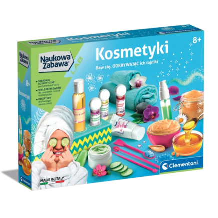 Naukowa zabawa laboratorium kosmetyków krem sól do kąpieli kosmetyki język polski clementoni 50891
