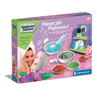 Naukowa zabawa zestaw diy maseczki piękności język polski clementoni 50901