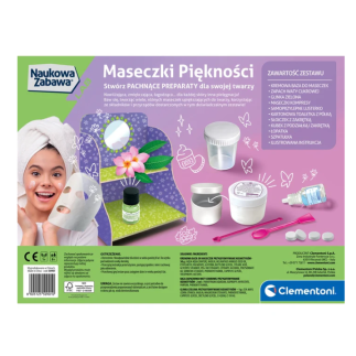 Naukowa zabawa zestaw diy maseczki piękności język polski clementoni 50901