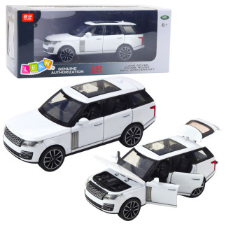 Auto range rover metalowe suv białe 1:32 światła dźwięki