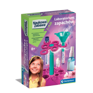 Naukowa zabawa zestaw laboratorium zapachów perfumy język polski clementoni 50867