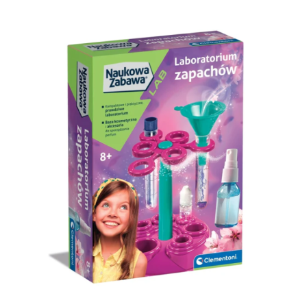 Naukowa zabawa zestaw laboratorium zapachów perfumy język polski clementoni 50867