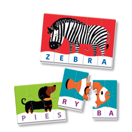 Gra edukacyjna puzzle moje pierwsze słowa uczę się bawiąc język polski clementoni 50770