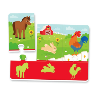 Puzzle zwierzęta i ich cienie uczę się bawiąc język polski clementoni 50762