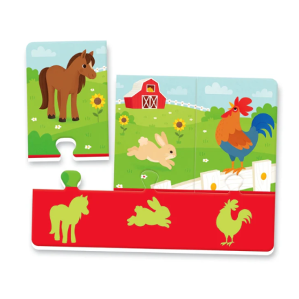 Puzzle zwierzęta i ich cienie uczę się bawiąc język polski clementoni 50762