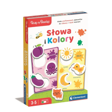 Gra edukacyjna słowa i kolory uczę się bawiąc język polski clementoni 50760