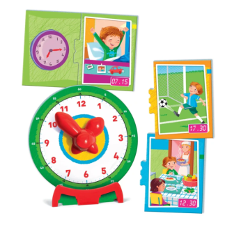 Gra edukacyjna puzzle która jest godzina? zegarek uczę się bawiąc język polski clementoni 50771