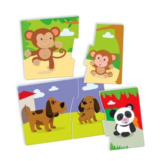 Gra edukacyjna puzzle mamy i dzieci język polski zwierzęta uczę się bawiąc clementoni 50763