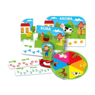 Gra edukacyjna zwierzęta na farmie uczę się bawiąc język polski clementoni 50768
