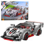 Klocki konstrukcyjne auto sportowe robot 2w1 szary 363 el.