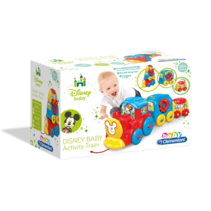 Zestaw pociąg lokomotywa wagoniki myszka miki baby disney clementoni 17168