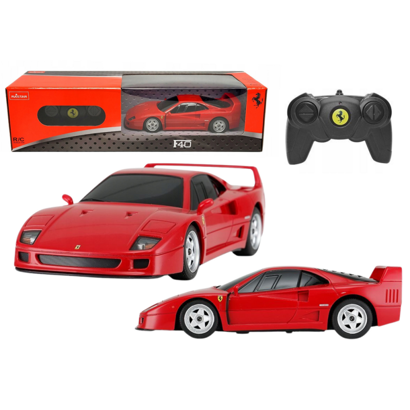 Auto sportowe rc 1:24 zdalnie sterowane ferrari f40 czerwone