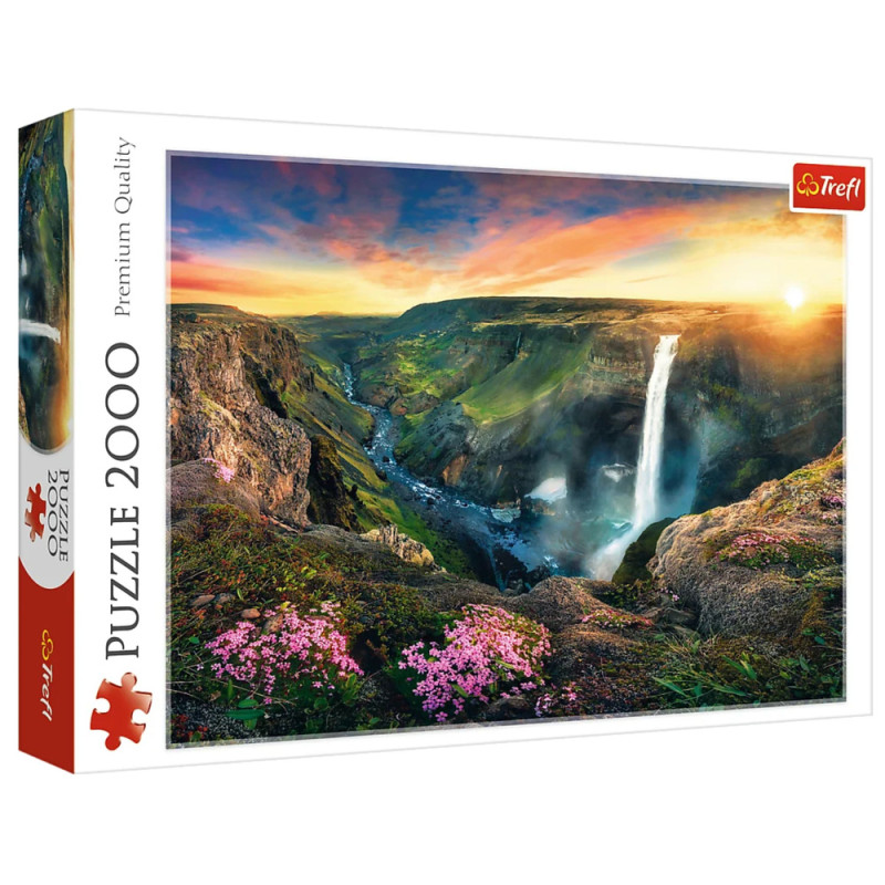 Puzzle - 2000 - wodospad haifoss - islandia - trefl 27091 Puzzle - 2000 - wodospad haifoss - islandia - trefl 27091