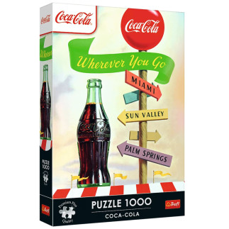 Puzzle - 1000 premium plus - coca-cola: gdziekolwiek zmierzasz - trefl 12098
