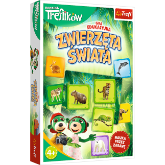 Gra dla dzieci zwierzęta świata rodzina treflików 02337