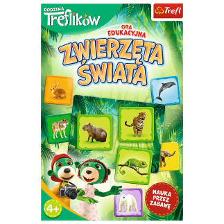 Gra dla dzieci zwierzęta świata rodzina treflików 02337