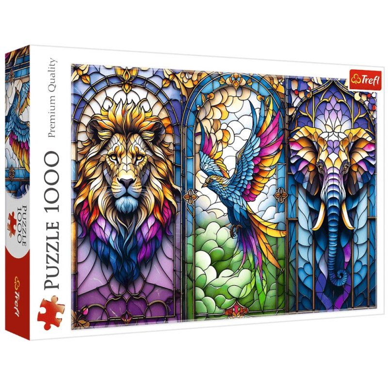 Puzzle - 1000 - witraż: zwierzęta - trefl 10957