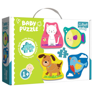 Puzzle - baby classic - zwierzątka - kot ryba pies ptak - trefl 36074