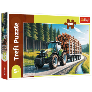 Puzzle - 100 - ciągnik leśny - trefl 16493