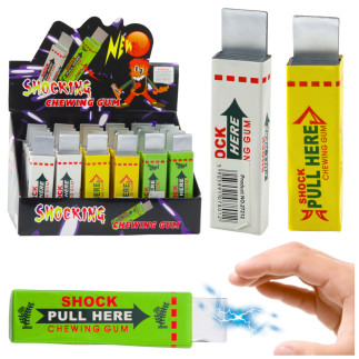 Paczka gum do żucia gadżet elektryczny rażący prądem
