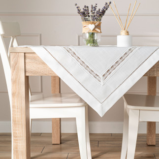 Selvia serweta z gipiurą, szerokość 85cm x wysokość 85cm, kolor 001 biały